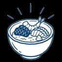 食事する